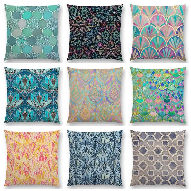 Горячая Распродажа художественный Декор Фреска Средиземноморский узор Лотос