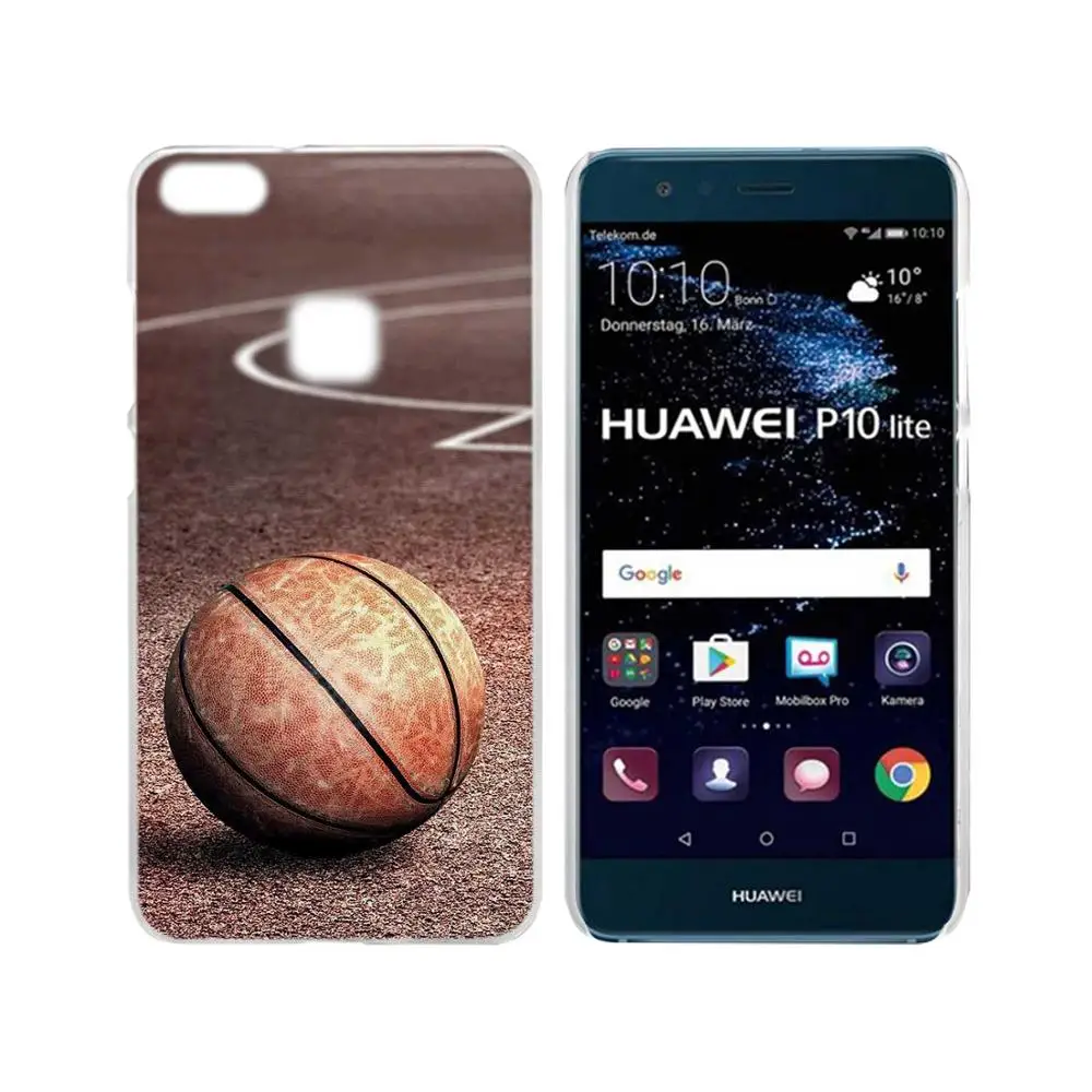 SHELI Баскетбол темный прозрачный жесткий чехол для телефона чехол для huawei P8 P9 P10 P20 Lite Plus Pro mate 10 - Цвет: 005