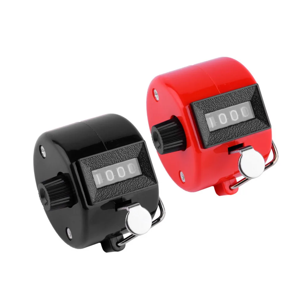 4-значный портативный удобный пластиковый + металлический Ручной Tally Counter ручной