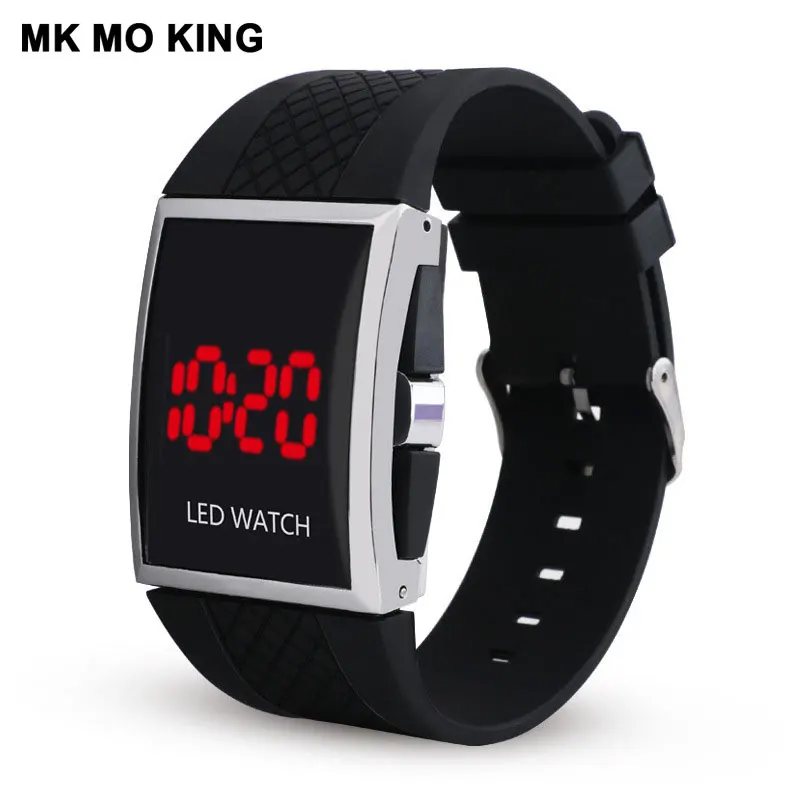 Спортивные часы mk для мужчин и женщин цифровые наручные с LED подсветкой пар|Часы