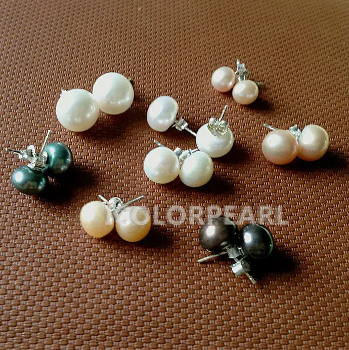 WEICOLOR Оптовая торговля (20 пар/упак.) пресноводные жемчужные шпильки. Размеры/цвета