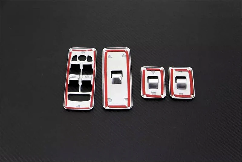 

For Land Rover Discovery Sport 2015 2016 2017 ABS Matte Interior Armrest Window Switch Button Cover Trim 4pcs