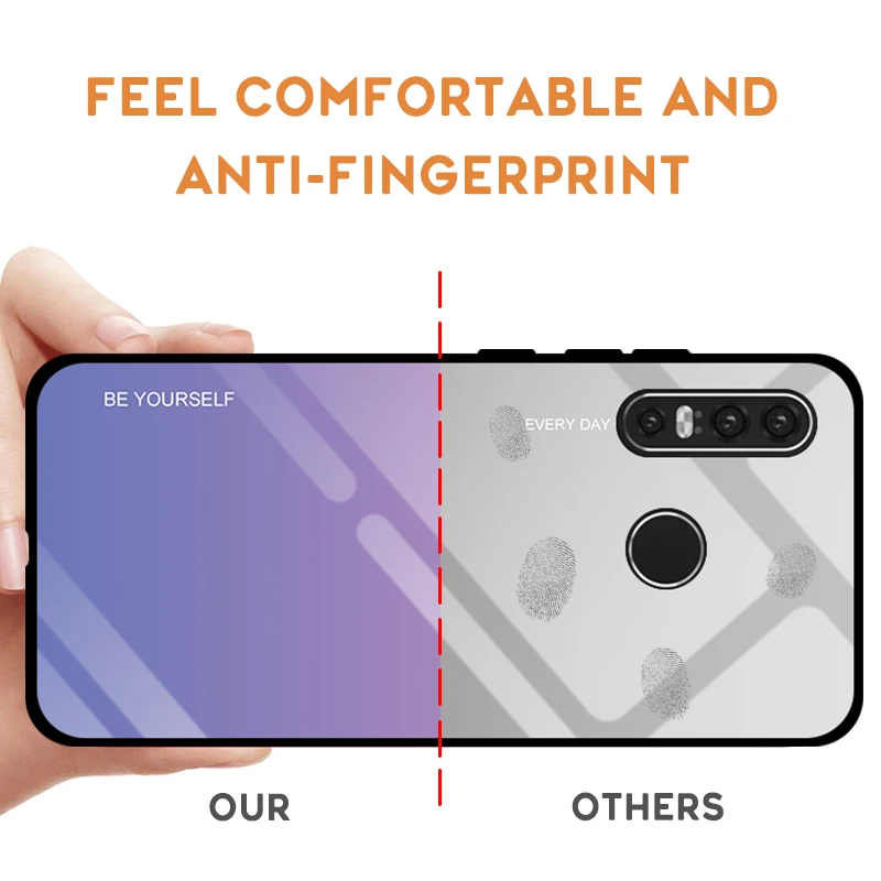 Градиентный чехол из закаленного стекла для Huawei P30 P20 Mate 30 20 10 9 Lite Pro Honor 8X Max P smart Z Plus