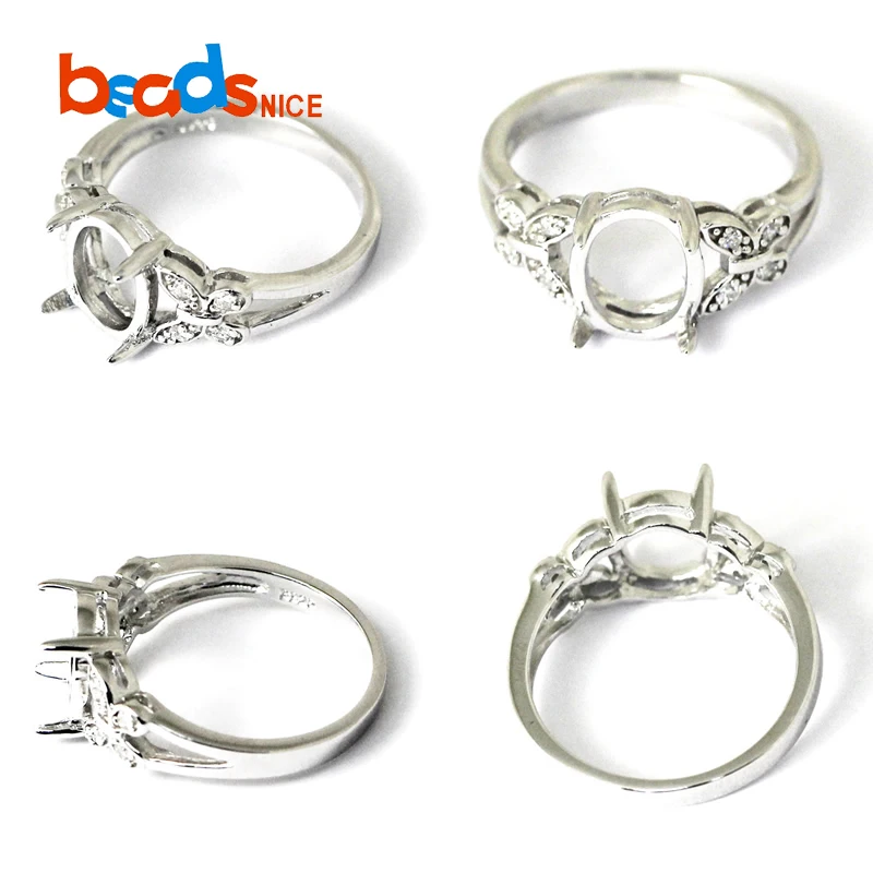 

Beadsnice ID27356 jewelry findings diy butterfly ring silver 925 wholesale semi mount ring settings without stones