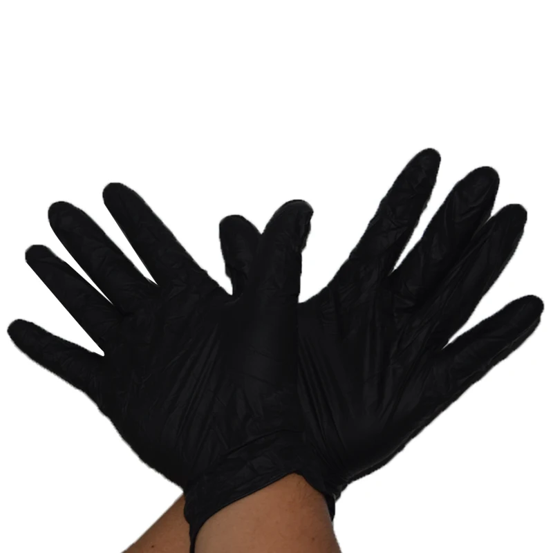 Новинка 10 шт. мягкие нитриловые тату перчатки черные Большие одноразовые