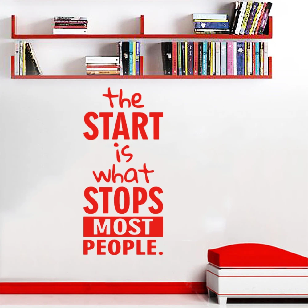 The Start is what stops most people Fitness sports Gym wall vinyl decals sticker | Дом и сад
