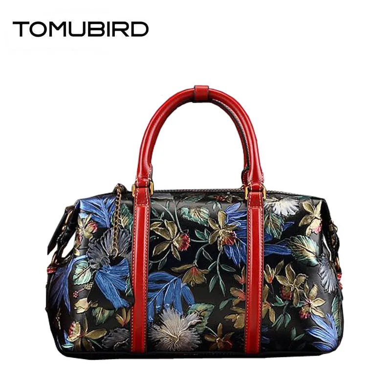 TOMUBIRD новинка 2019 роскошные женские сумки из воловьей кожи с тиснением в стиле