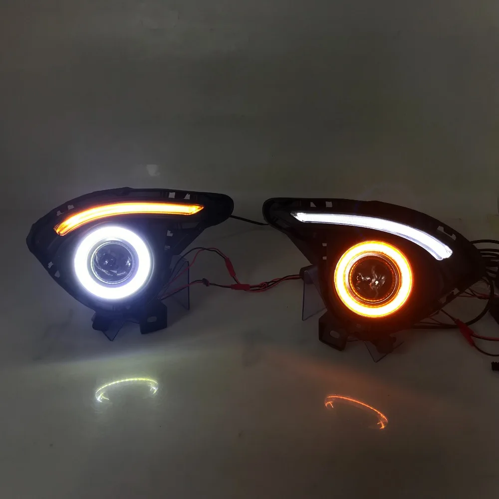 RQXR противотуманная фара дальнего света светильник в сборе для Mazda 2 demio cob Ангел