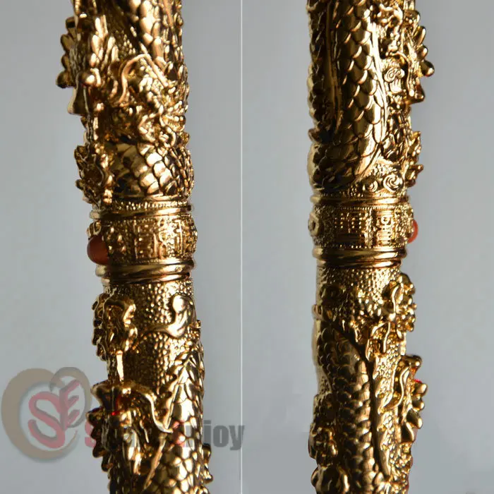 Перьевая ручка JINHAO GOLDEN TWO DRAGON PLAY PEARL 18KGP с тонким наконечником и кристаллом|pen light|pen