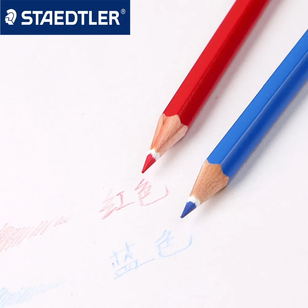 6 шт Staedtler Noris Club 144 50 цвет ed стирающиеся карандаши красный/синий для приподнятия |