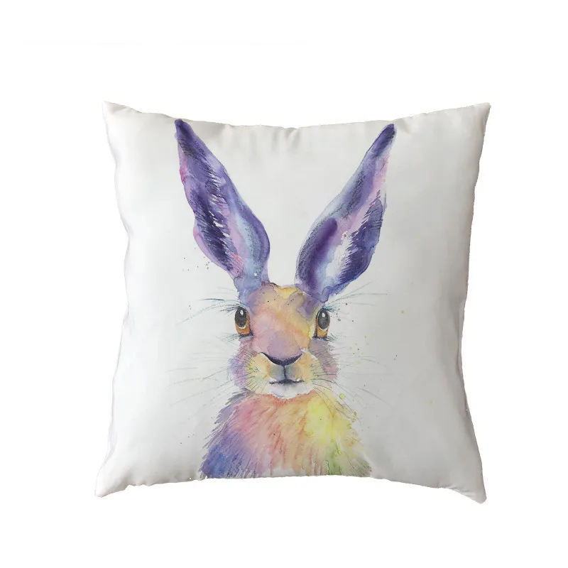 Животное Акварельный узор наволочка полиэстер персиковая кожа Личность Простой