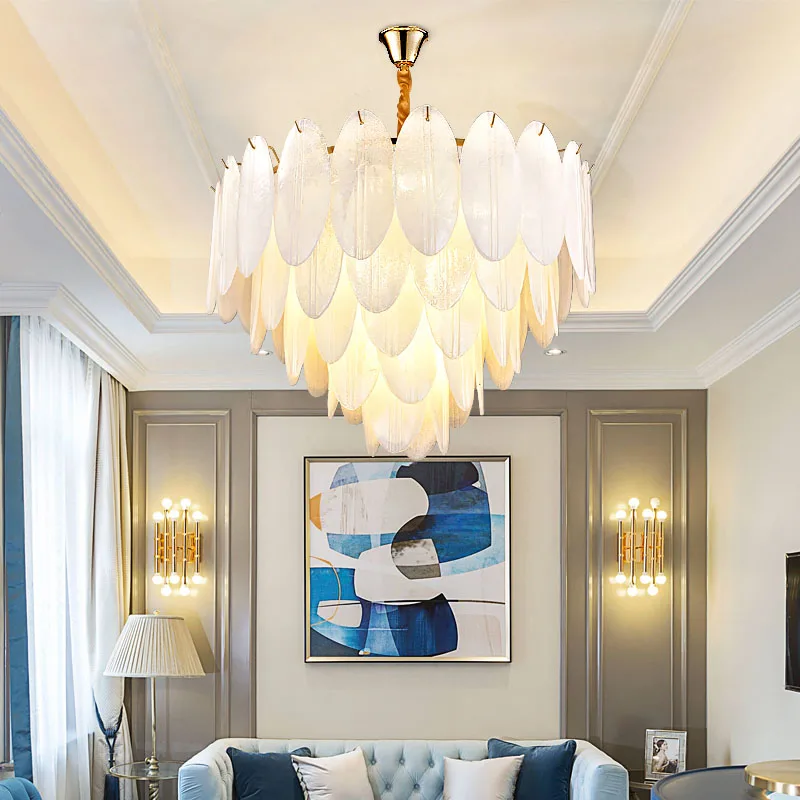 Роскошная художественная стеклянная люстра в стиле пост модерн ручной работы