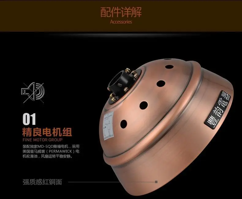 52 inch вентилятор огни модная роскошь столовая гостиная украшения современные