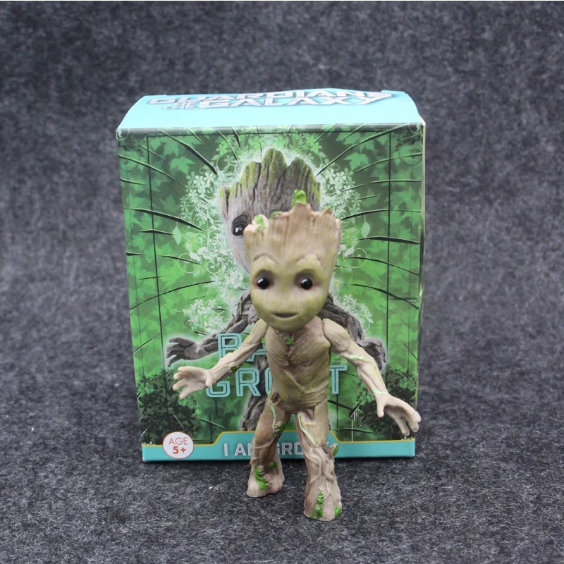 Marvel Groot стражи Галактики Мстители крошечные милый ребенок дерево человек Стенд Ver
