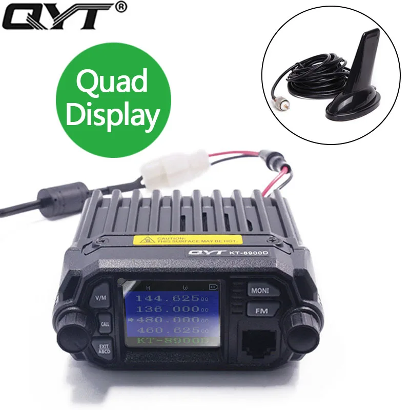 QYT KT 8900D Mini Walkie talkie 8900 Quad Display обновленная модель KT8900D 25 Вт Двухдиапазонная UHF/VHF