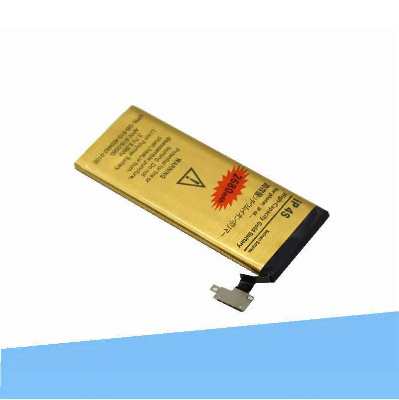 ISkyamS 1x2680 мАч 0 нулевой цикл сменный литий полимерный золотой аккумулятор для iPhone 4S