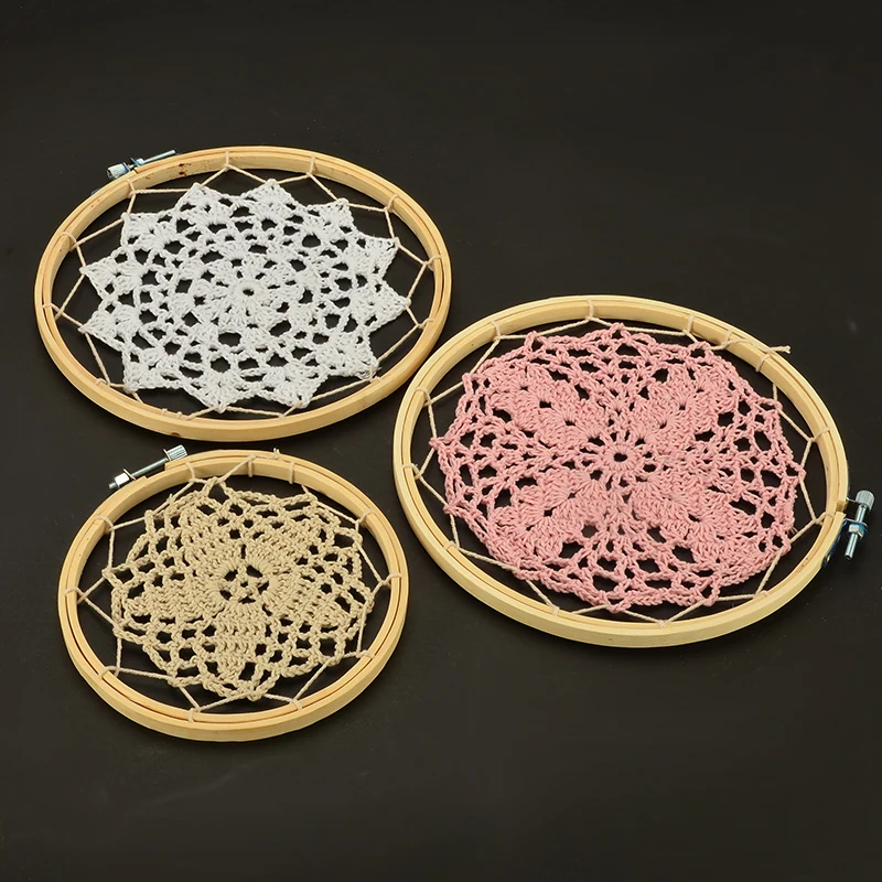 Кружево Ловец снов Набор DIY большой Doily задний план стены Висячие ремесла, украшения кружева Ловец снов Свадебный домашний декор
