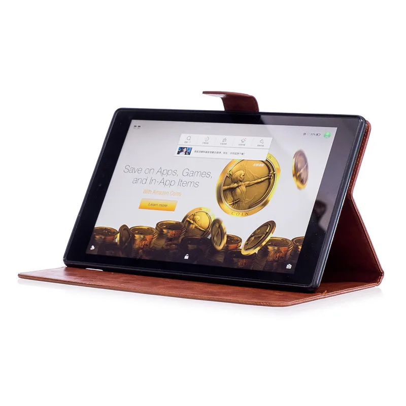 TopArmor тисненая панда кожаный чехол для Amazon Fire HD 10 2017 планшета 6 видов стилей 2015