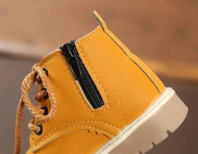 Ботинки для мальчиков и девочек повседневные ботинки из мягкой искусственной