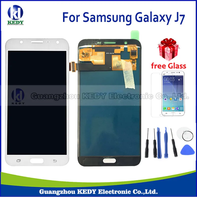 High copy 100% тестирование для samsung galaxy j7 j700f j700 lcd + касания экрана планшета ассамблеи