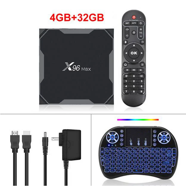 KuWFi Смарт ТВ приставка Android 8,1 4K ТВ приставка Amlogic S905X2 LPDDR4 Четырехъядерный 4 ГБ 32 ГБ 64 Гб 2,4G и 5 ГГц Wifi BT 1000M X96 Max - Цвет: X96 MAX 4G32G I8 Bac