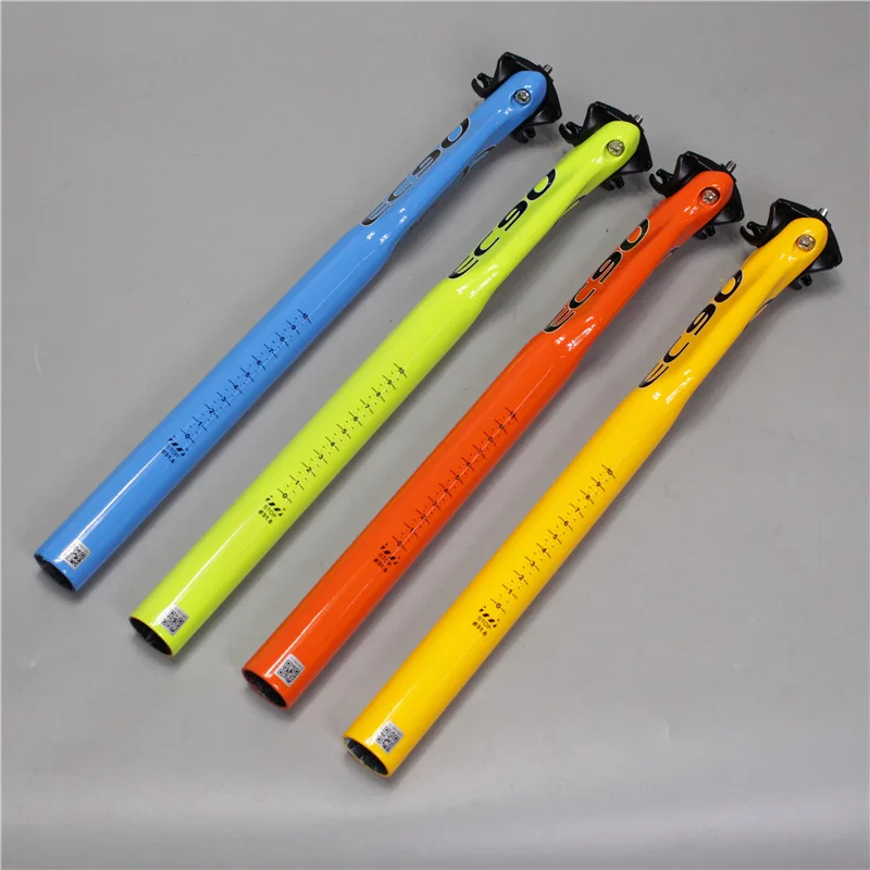 EC90 глянцевое полностью углеродное волокно Подседельный штырь для велосипеда MTB