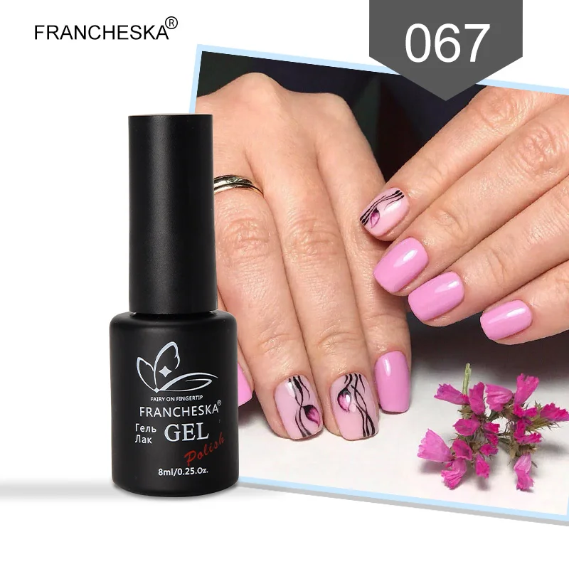 Francheska Гель-лак для ногтей зеленый синий серия tirnak oje gellak semipermanente unha Гибридный гвоздь Гель-лак замачиваемый Гель-лак - Цвет: Francheska 067