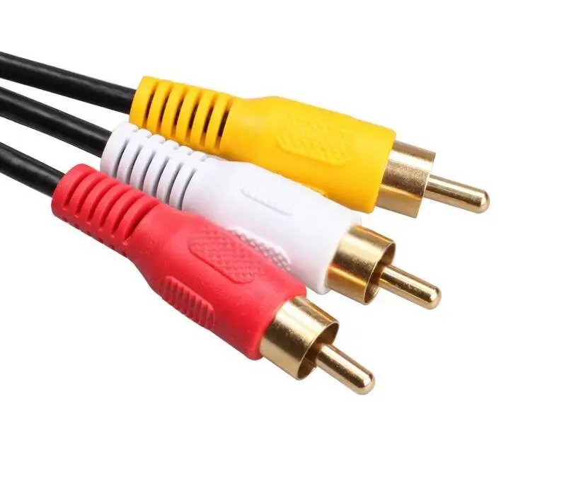 AIFFECT 1 м высокое качество 3 RCA кабель Папа-папа DVD Аудио Видео ТВ АВ позолоченный |