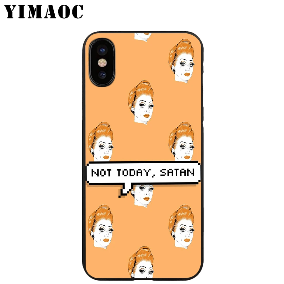 YIMAOC Not Today Satan Soft TPU Black Silicone Case for iPhone X or 10 8 7 6 6S Plus 5 5S SE Xr Xs Max |