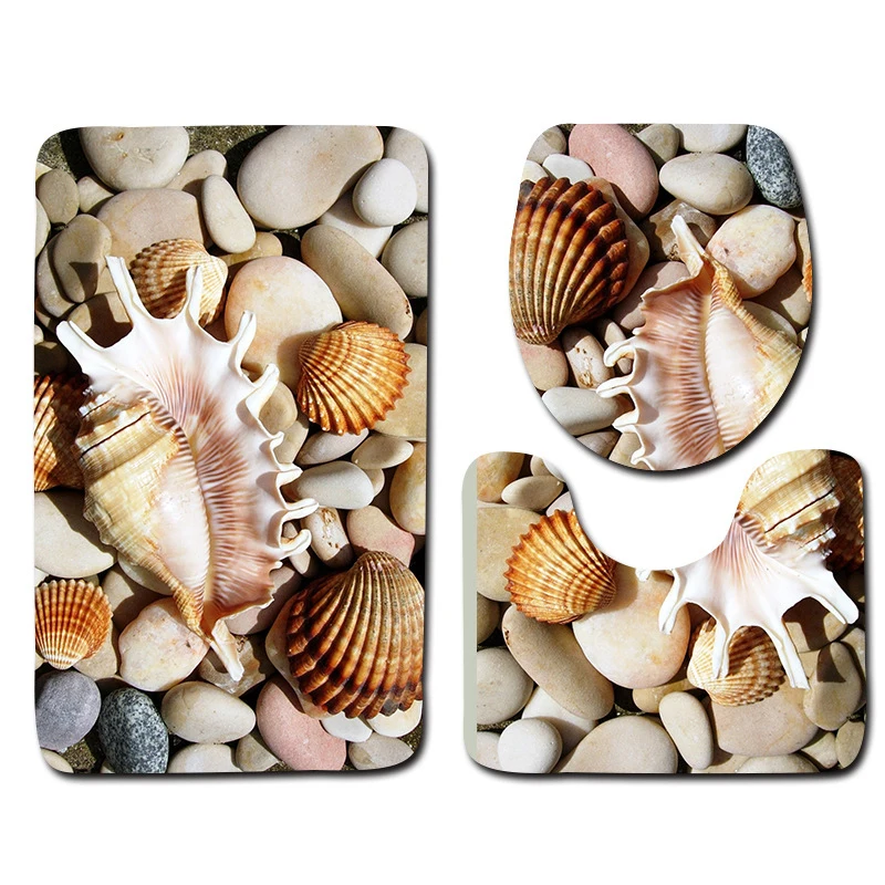 Zeegle 3 шт коврик для ванной в виде ракушки камень Ванная комната ковер