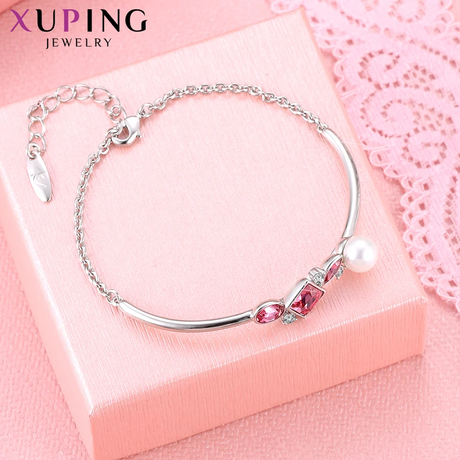 Xuping ювелирные изделия ретро темперамент браслеты кристаллы от Swarovski имитация жемчуга для женщин Подарки на день благодарения M96-70017