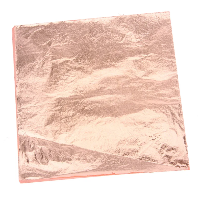 100 шт. 14 см Листы Из Искусственного золота серебра меди листы металлические