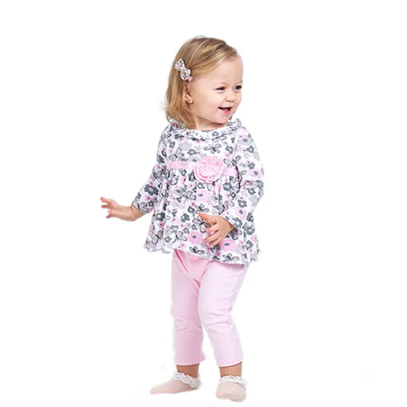 Комплекты одежды для маленьких девочек с принтом Весенняя детская одежда