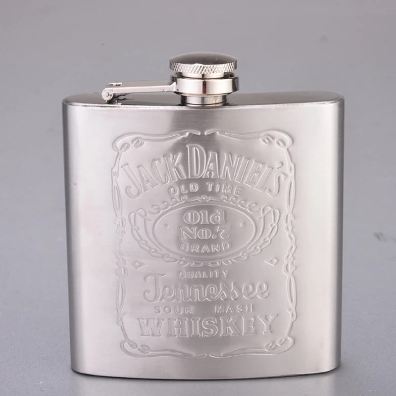 

Special wholesale Portable Stainless Steel 7oz Hip Flask Flagon Whiskey Wine Pot Bottle Gift Free Shipping