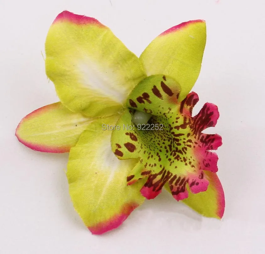 Искусственная Шелковая бабочка с цветами Орхидея Фаленопсис из тайского шелка