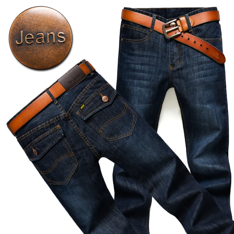 Новые дизайнерские корейские мужские джинсы облегающие классические джинсовые