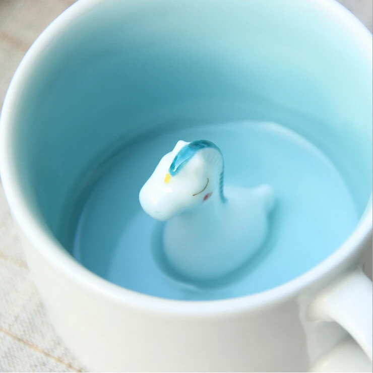 Оригинальные мини кружки Taza чаша для ванной с животными фарфоровые чашки кофе