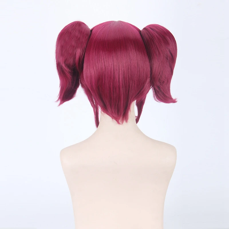 

Hot Sale Black Butler Merlin Cosplay Wigs for Women Female Fake Hair Wig 50cm Short Curly Heat Resistant Synthetic Hair Wig Red