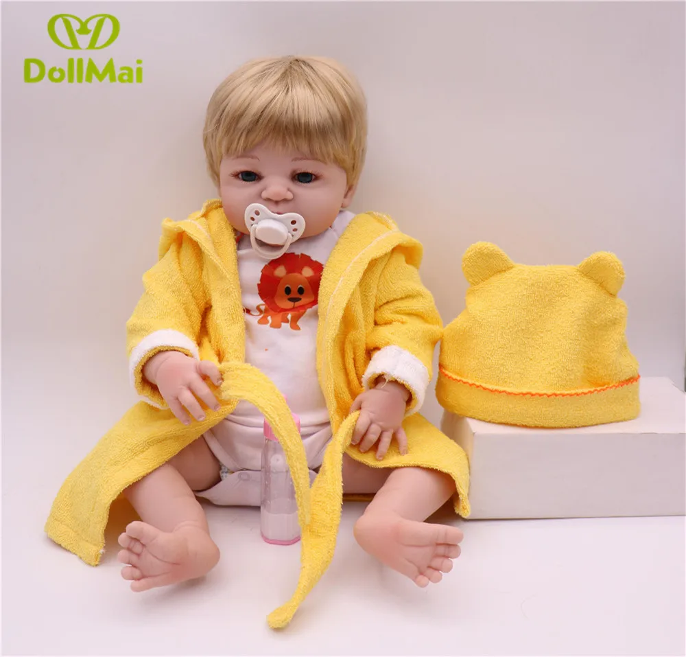 

NPKCOLLECTION brand Bebes reborn girl doll reborn 22" Full silicone vinyl body children play house toys bebe gift boneca reborn