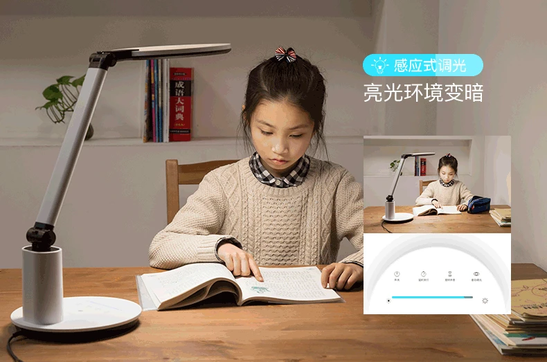 Настольная лампа для защиты глаз Panasonic, светодиодная настольная лампа для детей класса АА, настольная лампа для учебы, чтения, лампа для офиса, спальни, прикроватная