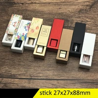 2021 100pcs in 27x27x88mm 10ml multicolor paper drawer style gift packaing boxes for lipstick essential oil perfume bottle