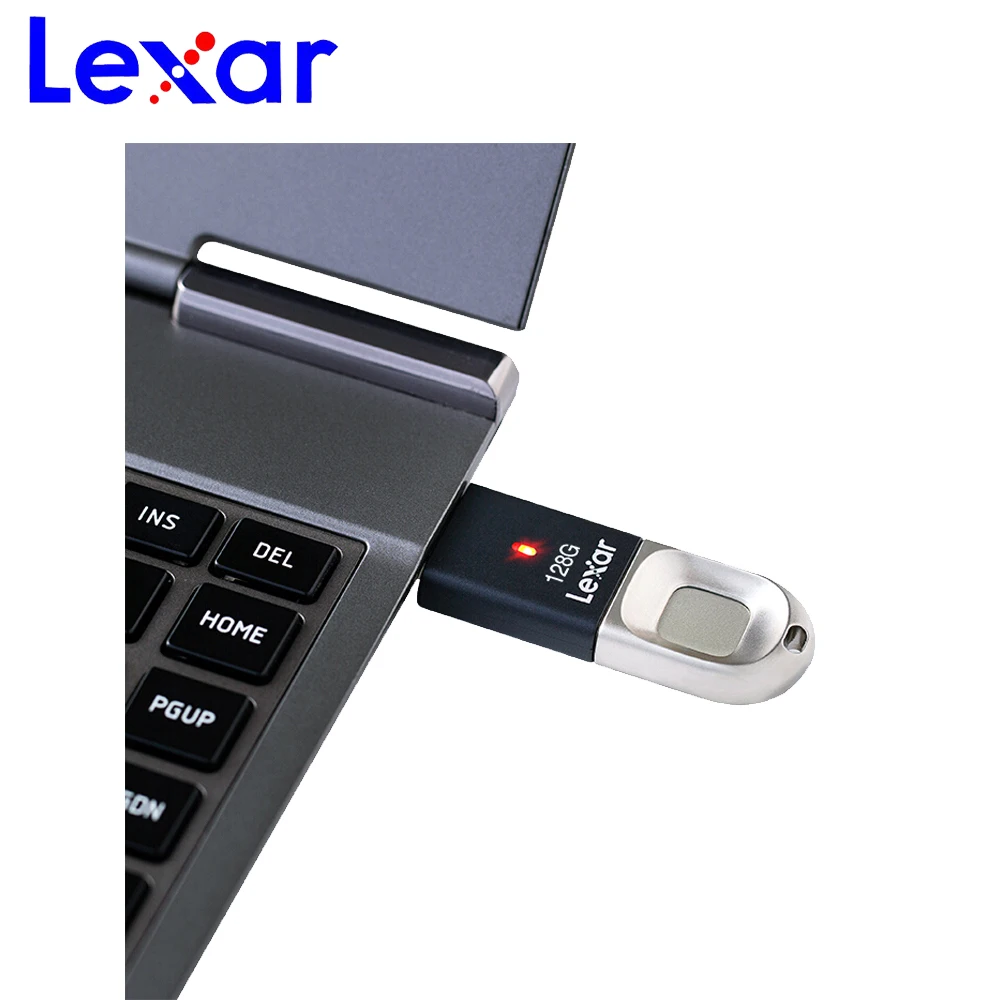 100% Оригинальный Lexar Распознавание отпечатков пальцев USB 128g 64G F35 3 1 флеш накопитель