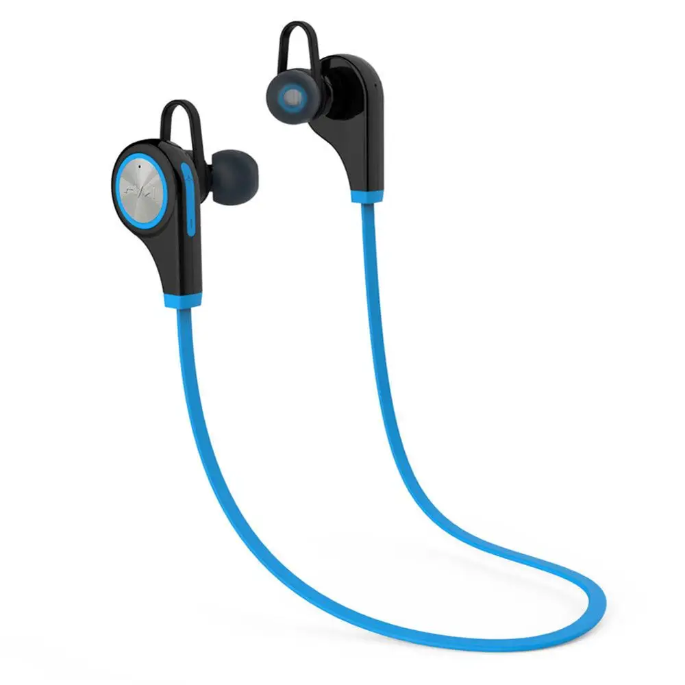 Blue Q9 наушники-вкладыши Беспроводная bluetooth-гарнитура наушники спортивные стерео музыкальные наушники с микрофоном для iPhone samsung#233519 - Цвет: Blue