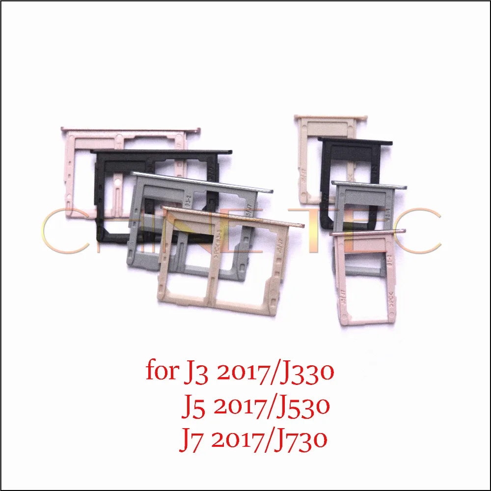 10 комплектов Nano SIM/Micro SIM карты лоток держатель Micro SD адаптер для Samsung Galaxy J3 J5 J7 2017/J330