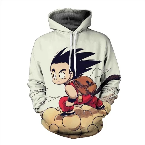 Белый Мультяшная толстовка с капюшоном seven dragon ball Z с карманами, толстовка с капюшоном и рукавами для мужчин и женщин, новая толстовка с капюшоном азиатского размера S-6XL - Цвет: Белый