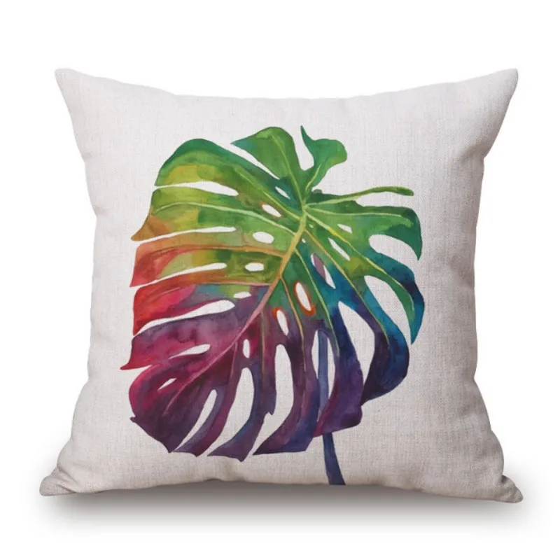 Подушки с тропическими растениями пальмовыми листьями для домашнего декора