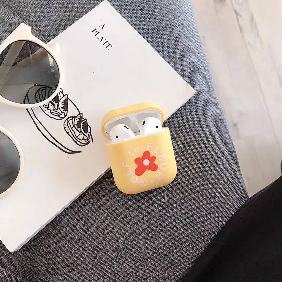 Axbety для AirPods 1/2 чехол милый модный ins стиль цветок наушники чехол s для Apple Airpods 2 милый мягкий силиконовый защитный чехол