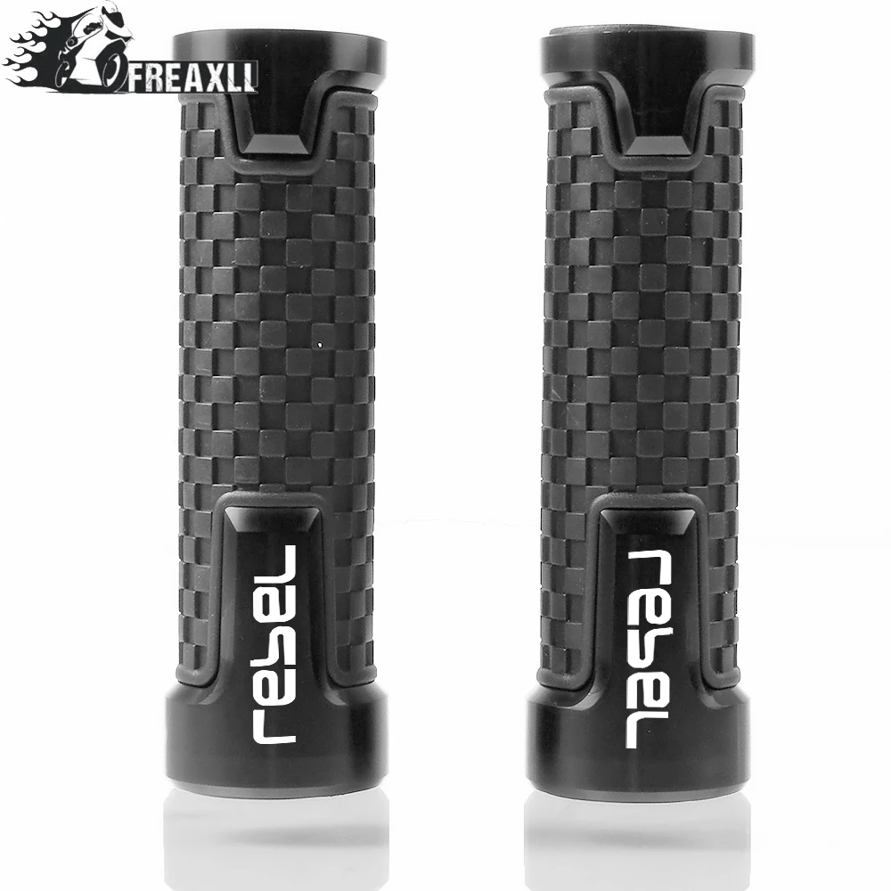 black 22 мм 7/8 ''аксессуары для мотоциклов противоскользящая ручка ручки ручка для Honda Rebel - Цвет: black