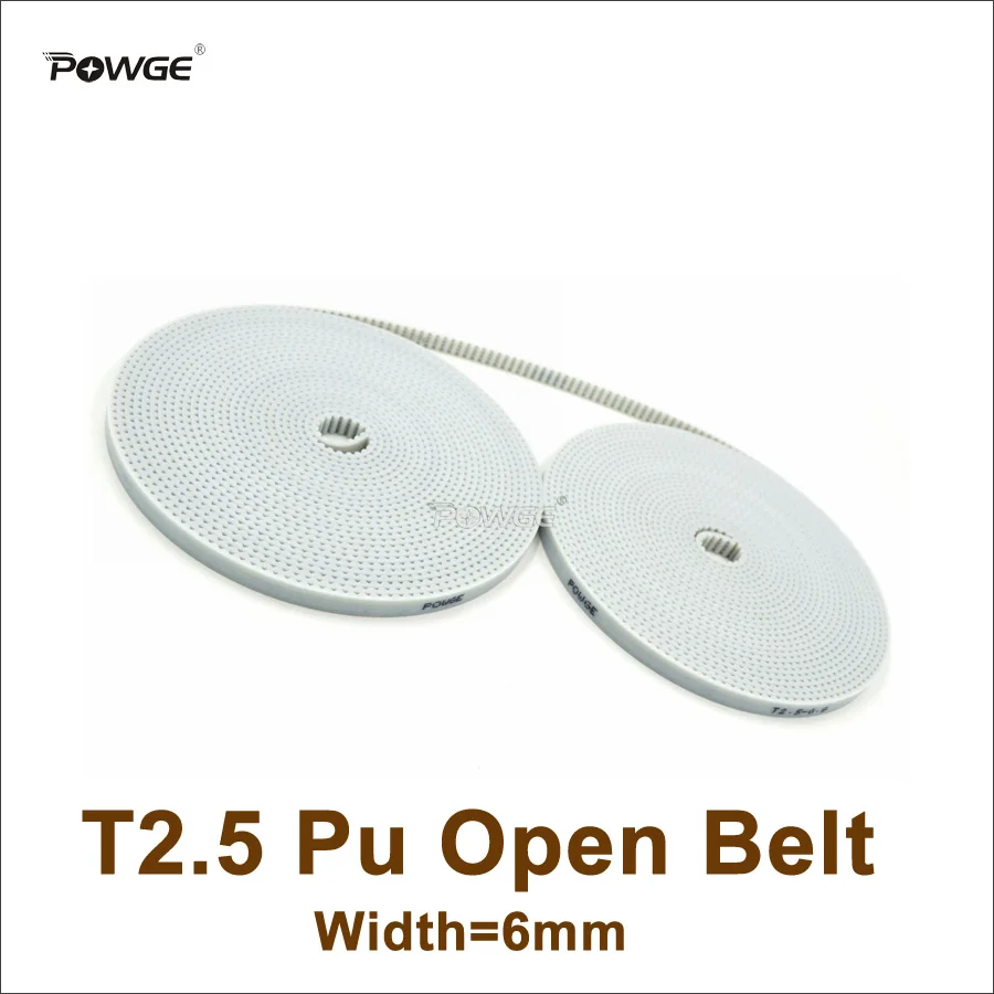 Ремень ГРМ POWGE с открытым концом 10 метров T2.5 ПУ стандартная ширина = 6 мм ремней