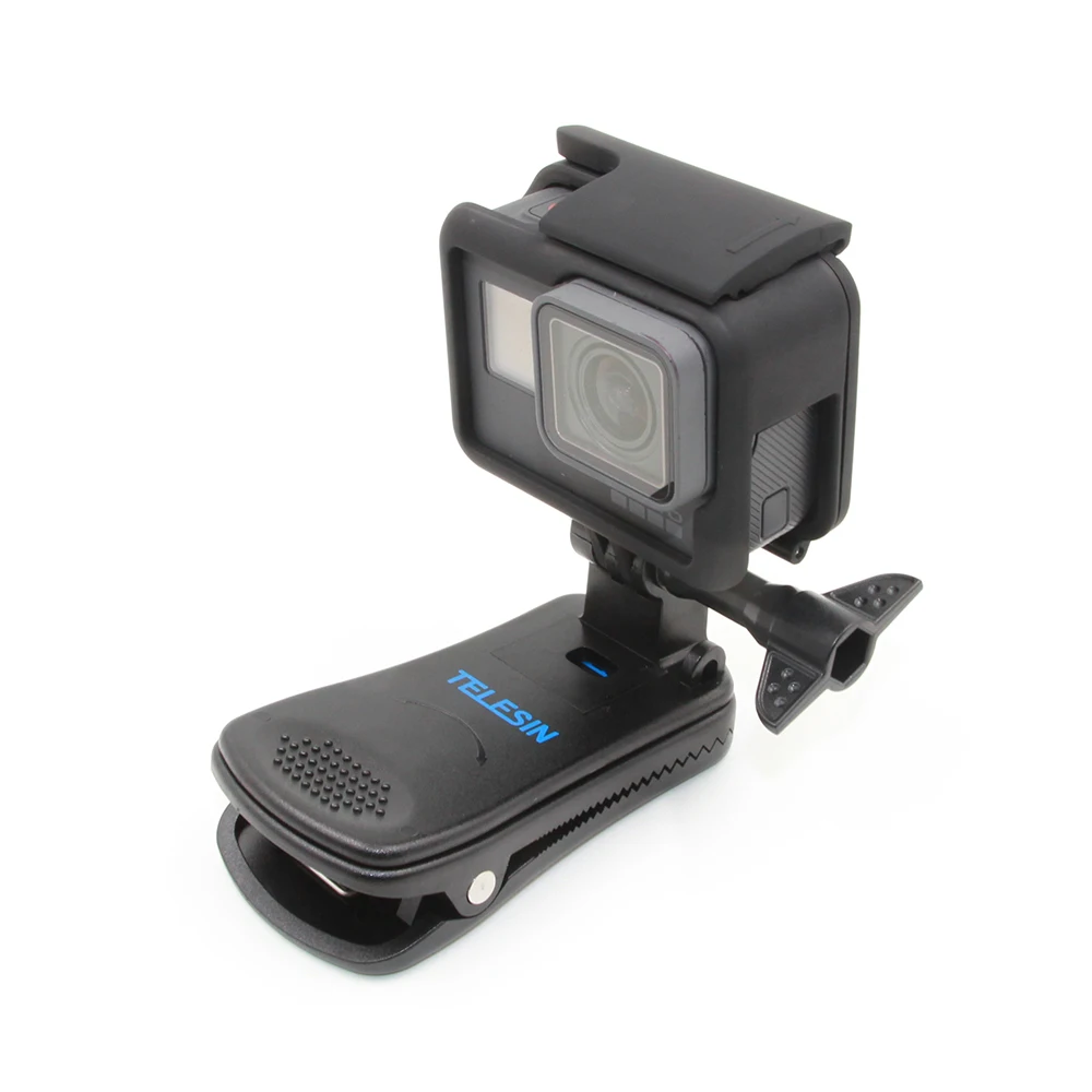 TELESIN Quik Release 360 Rotary Backpack Clip Clamp Rec-mounts Fast Hat Mount for GoPro Hero 6 5 4 3 2 Xiaomi YI | Электроника